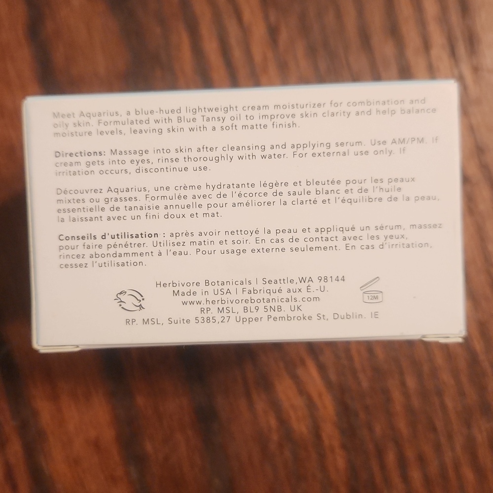 Herbivore Aquarius Pore Purifying Clarity Cream - Picture 2 of 4
